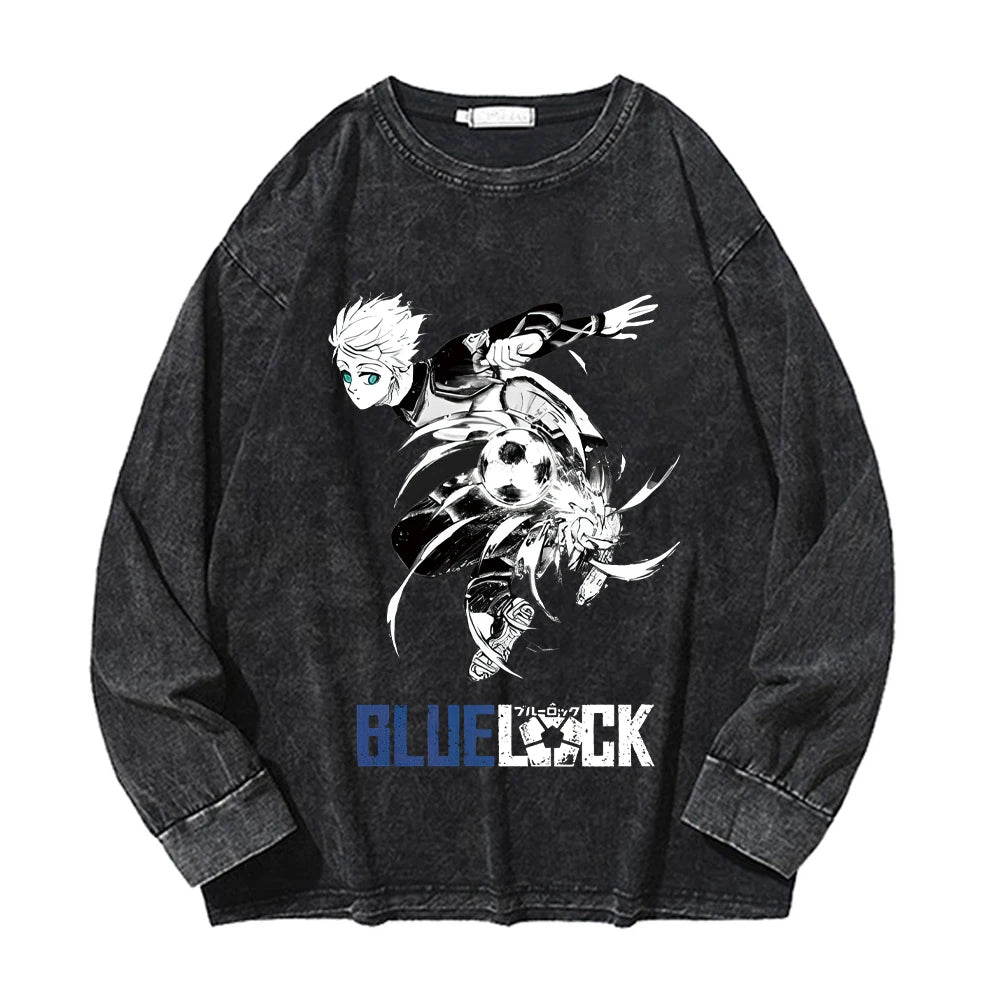Blue Lock ~ Nagi Vintage Washed Sweatshirts