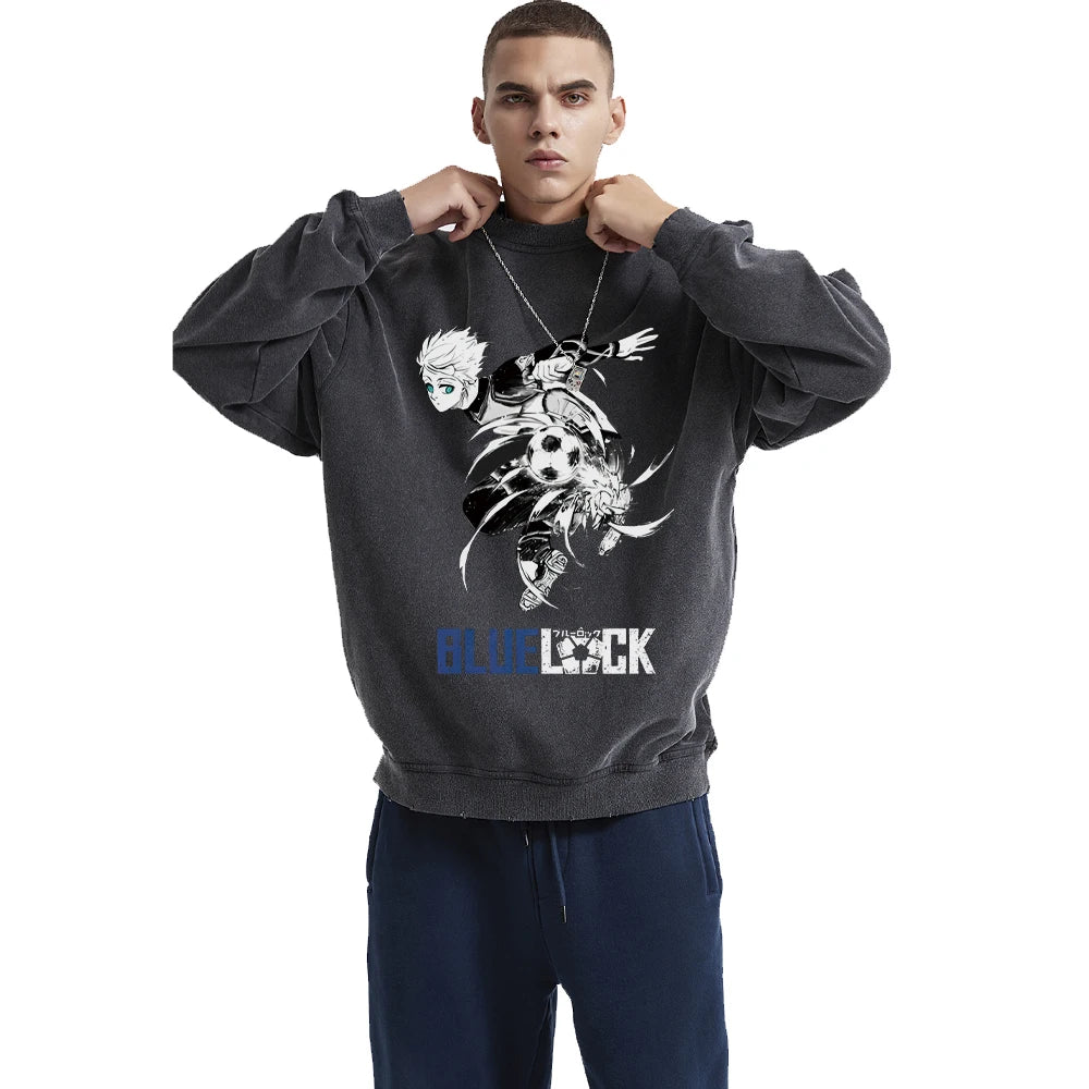 Blue Lock ~ Nagi Vintage Washed Sweatshirts