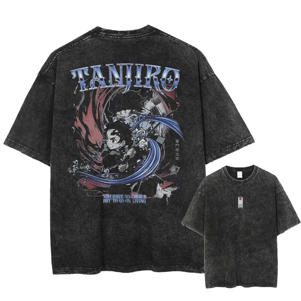 Demon Slayer ~ Vintage Washed T-Shirts 2