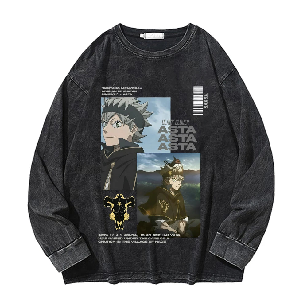 Black Clover ~ Vintage Washed Sweatshirt